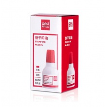 得力 9874 印臺(tái)油/快干清潔印泥油 紅色