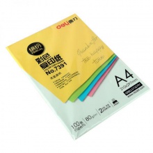 得力彩色復(fù)印紙7391 A4 80G 100張/包 25包/箱規(guī)格：80g 淺藍(lán)