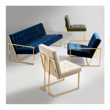 歐式金屬鐵藝辦公休閑沙發